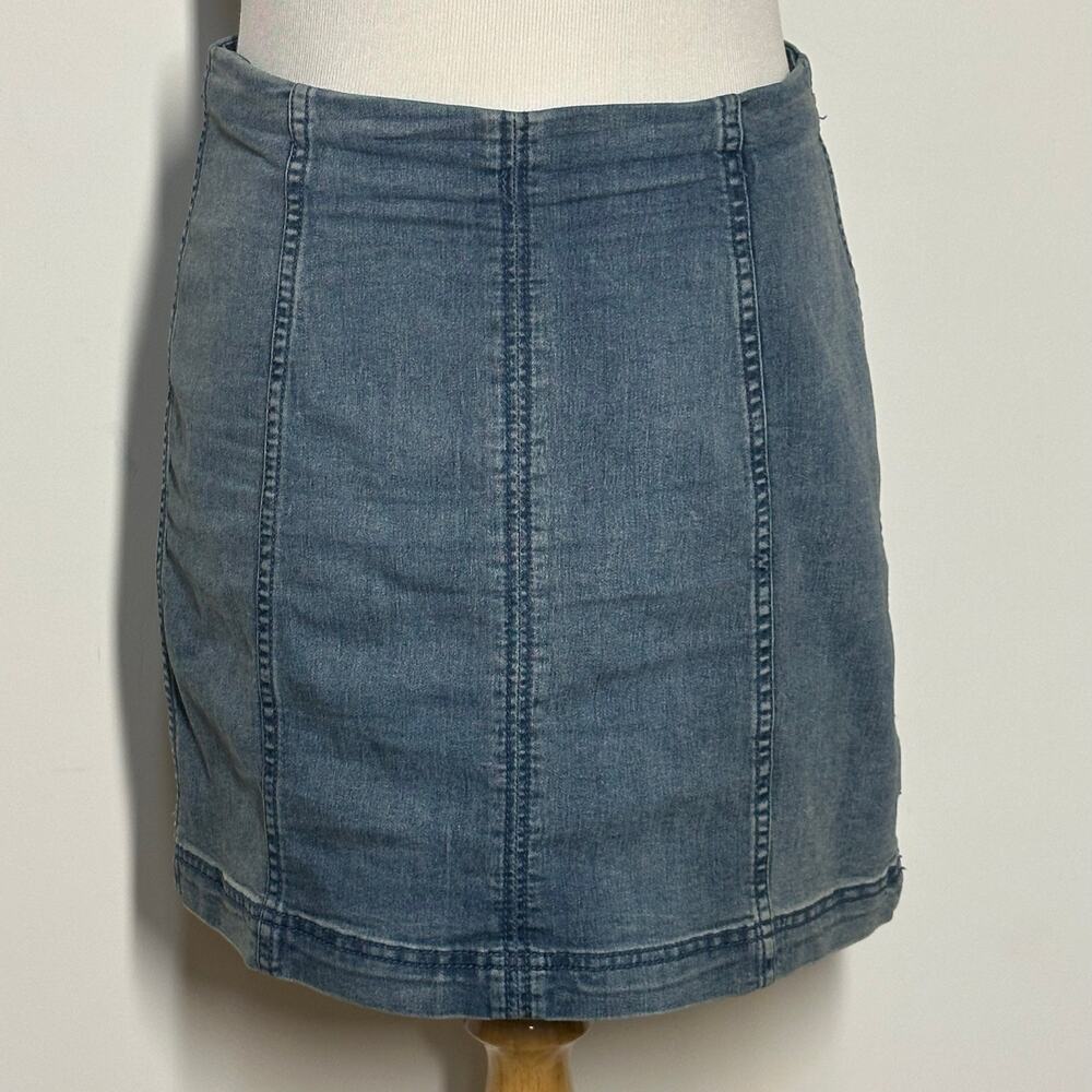 Free People Modern Femme Denim Mini Skirt Sz 10
